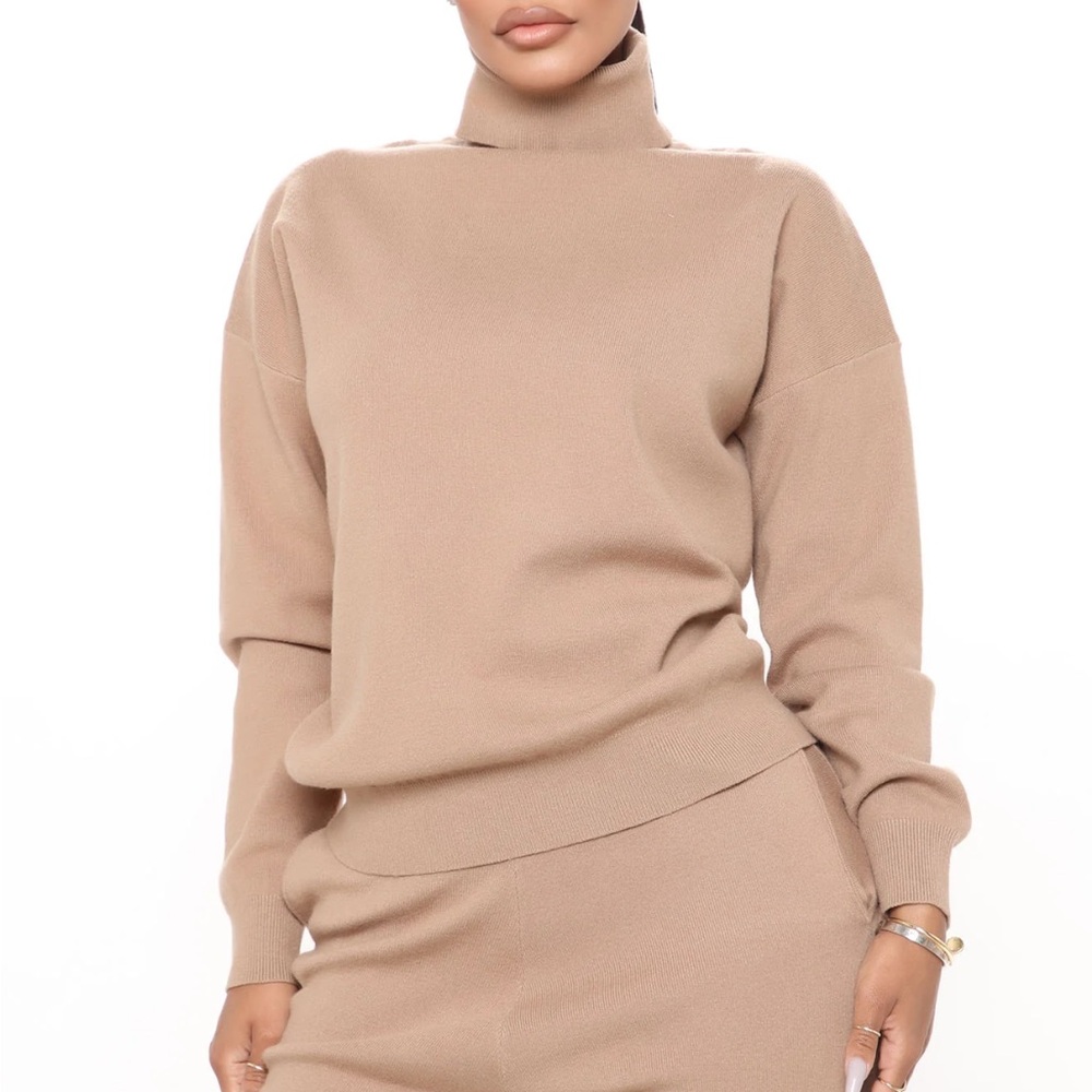 Women's Tan Sweater 2 pc Set